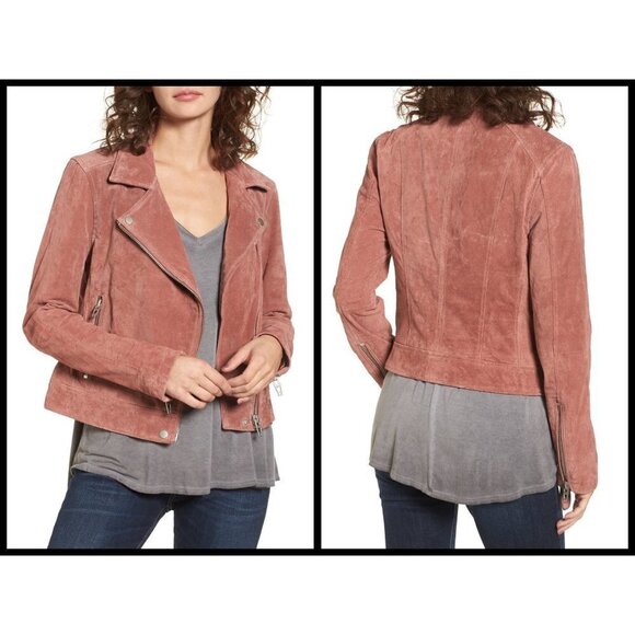 💕BLANKNYC💕 Suede Moto Jacket ~ Coral Cedar - Picture 6 of 16